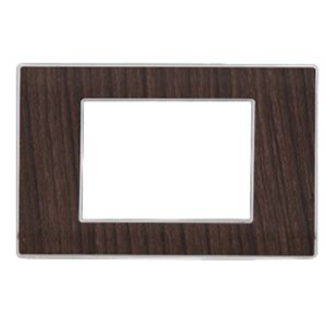 غطاء ثلاثي خشابي داكن  مع اطار فضي QVQ