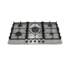 طباخ كونتي بلت ان - 90 سم - غاز - 5 شعلات - مناصب عريضة<br>CONTI BI HOB 90CM - GAS - 5 BURNERS - CAST IRON