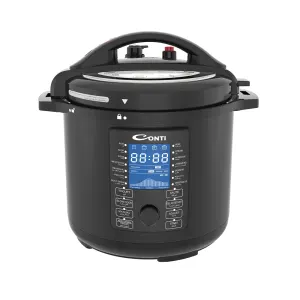 طنجرة ضغط كهربائية كوتني - 10 لتر - 15 برنامج - لون اسود<br>CONTI PRESSURE COOKER - 10L - 15P - BLACK