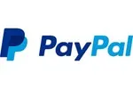 PayPal logo: blue double-P icon followed by the blue PayPal wordmark.