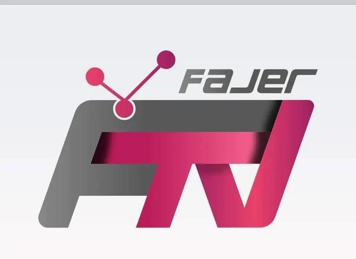 Fajer logo: gray and pink stylized letters with a pink network-node icon above the wordmark, conveying a tech/modern brand.