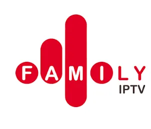 Family IPTV logo featuring red circular letter markers spelling FAMILY with a vertical red bar and the text IPTV on the side.