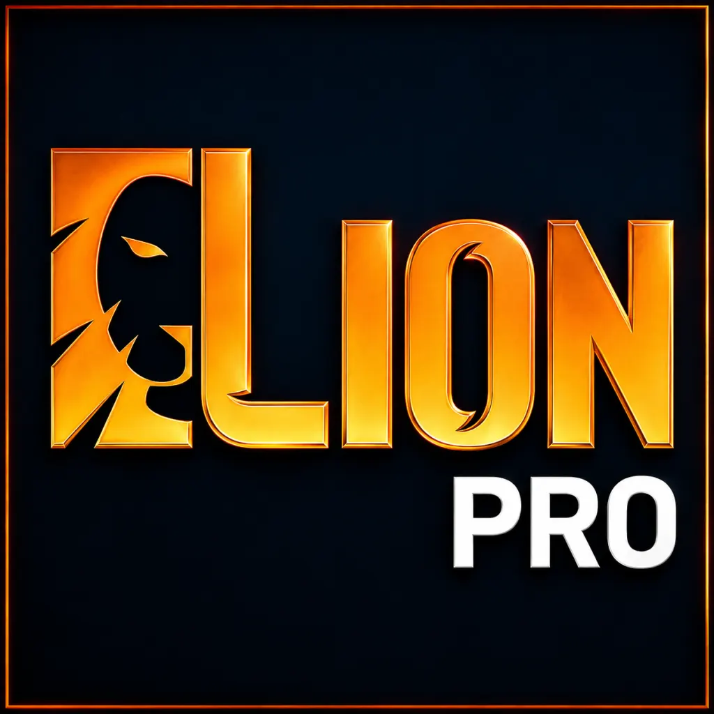 Brand logo: gold gradient text'LEON' with a stylized lion silhouette on the left and 'PRO' in white beneath, set against a dark background.