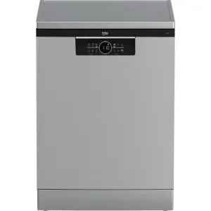 dada-0836 - مؤسسة العبقري الصغير للتجارة الالكترونية Dishwasher with stainless‑steel front and black control panel at the top center (Beko brand).