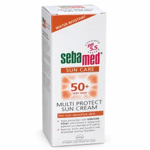 Sebamed Sun Care box showing 50+ Very High protection for sun-sensitive skin.
