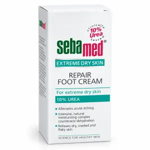 Sebamed Extreme Dry Skin foot cream box with 10% urea for extremely dry skin.