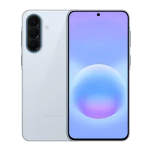 Front and back view of a white smartphone with a vertical triple-camera array on the back and a nearly edge-to-edge display on the front.